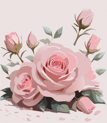Roses fraichement coupées